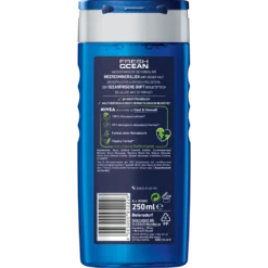 Nivea Men Shower Gel Fresh Ocean, 250 ml - Back
