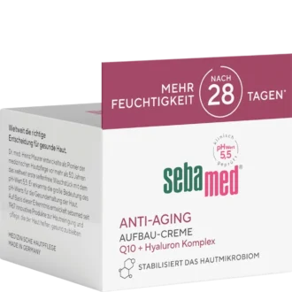 Sebamed Anti-Aging Q10 Protection Cream, 50ml sebamed Anti-Aging Restructuring Cream with Q10 and Vitamin A to reduce wrinkles and support skin regeneration.