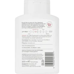 Sebamed Wellness Shower back label showing ingredients & usage