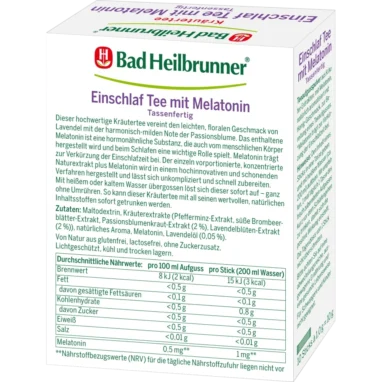 Bad Heilbrunner Sleep Tea With Melatonin - Backside