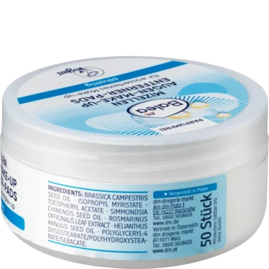 Balea Micellar Eye Make-up Remover Pads oily, 50pcs - Backside
