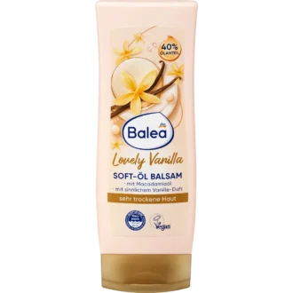 Balea Soft Oil Balm Lovely Vanilla, 200ml Front view of Balea Soft Oil Balm Lovely Vanilla 200 ml