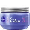NIVEA Care & Hold Styling Cream Gel with panthenol and vitamin B3 for flexible strong hold, 150 ml