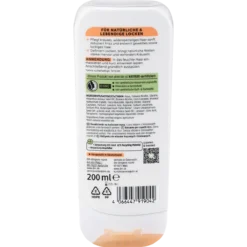 Back of alverde Curl Conditioner 200 ml with ingredients and directions