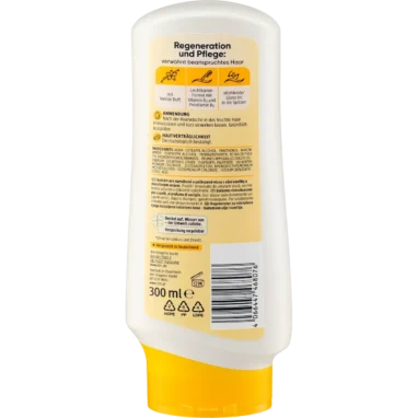Balea Intensive Care Conditioner back packaging with product information