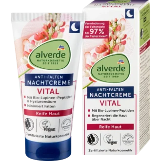 Alverde Vital Night Cream, 50ml Alverde Vital Anti-Wrinkle Night Cream 50 ml for mature skin