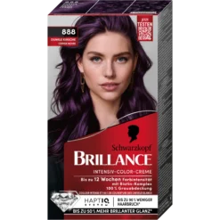 Schwarzkopf Brillance 888 Dark Cherry permanent hair dye box