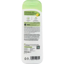 alverde Mint and Bergamot Shower Gel back packaging ingredients and details
