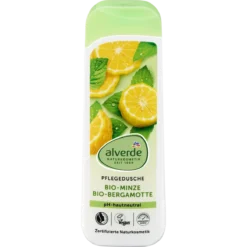 alverde NATURKOSMETIK Mint and Bergamot Shower Gel front packaging