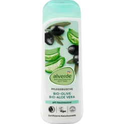 alverde NATURKOSMETIK Olive and Aloe Vera Shower Gel front packaging