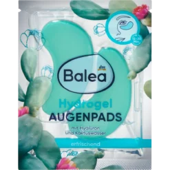 Balea Cactus Water Hydrogel Eye Pads with hyaluronic acid and caffeine, 1 pair