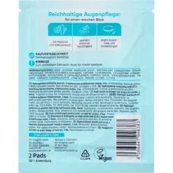 Balea Cactus Water Hydrogel Eye Pads – 1 Pair - Backside