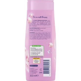 ISANA Pearl Cream Shower ingredients and packaging back view