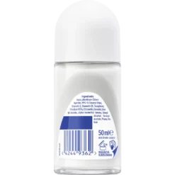 Back side of NIVEA Fresh Rose Touch roll-on showing ingredients and label
