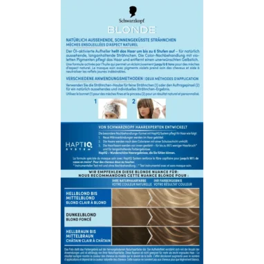 Schwarzkopf Blonde M1 Strands - Backside