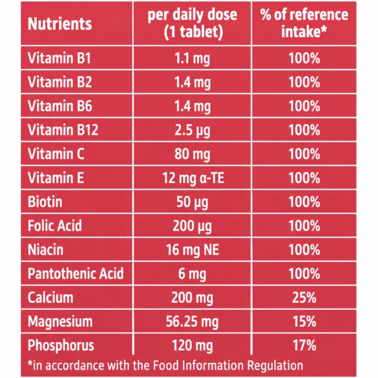 Altapharma Multivitamin Effervescent Tablets, 20pc altapharma-multivitamin-effervescent-tablets-20-nutrition information