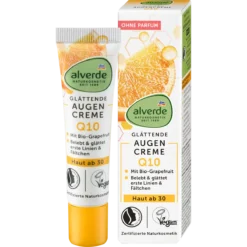 alverde NATURKOSMETIK Q10 Smoothing Eye Cream front packaging