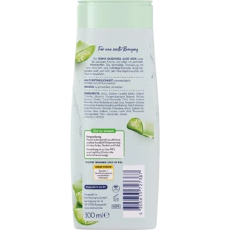 ISANA Aloe Vera shower gel ingredients and packaging back view