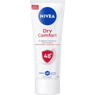 Nivea Dry Comfort Deo Creme front view, 50ml, main benefit: 48h protection.