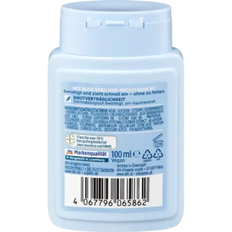 Balea MEN After Shave Balsam Sensitive back label with ingredients and instructions