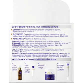 Nivea Q10 Energy Anti-Wrinkle Day Cream, 50ml - Back View