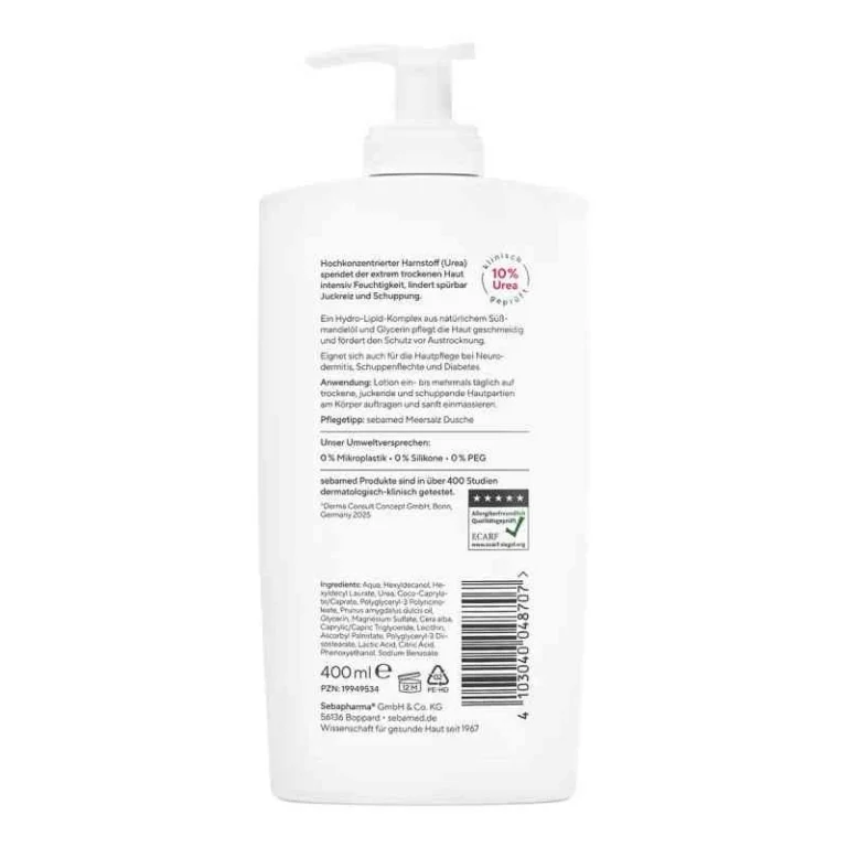Sebamed Extreme Dry Skin Repair Lotion 10% Urea, Perfume-free, 400ml Sebamed Extreme Dry Skin Repair Lotion 10% Urea, Perfume-free, 400ml