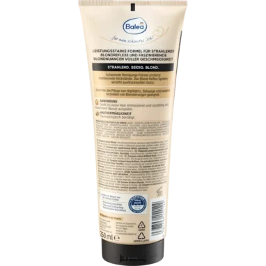 Balea Brilliant Blond Shampoo ingredients and packaging back