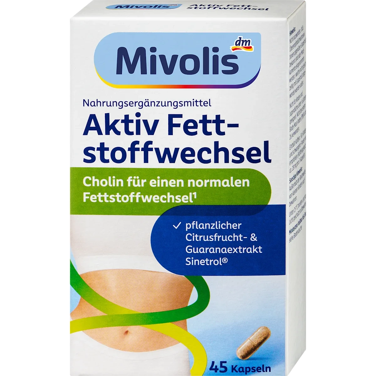 Mivolis Active Fat Metabolism Capsules DM, 45 Capsules Mivolis Vegetable Fat Burner DM, 45 Capsules