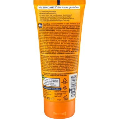 Sundance Sun Cream SPF 50+, 100 ml - Backside