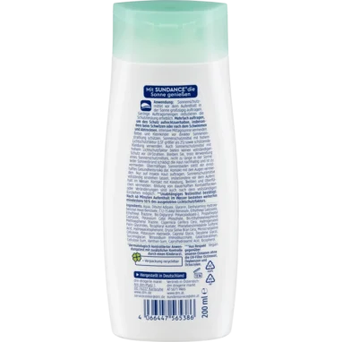 Sundance Sun Milk Kids Sensitive, SPF 50+, 200 ml - Backside