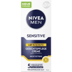 NIVEA Men Sensitive Face Cream SPF 15 75 ml soothes protected skin