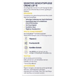 Nivea Men Moisturizer Sensitive Face Cream SPF15, 75ml Men Sensitive Face Cream SPF 15 ingredients usage directions label