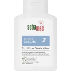 Sebamed Sport Shower 3-in-1 200 ml pH 5.5 soap-free cleanser for sensitive skin, face and hair