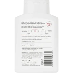 Sebamed Sport Shower Gel 2in1, 200 ml Sebamed Sport Shower 3-in-1 200 ml pH 5.5 soap-free cleanser for sensitive skin, face and hair - Backside