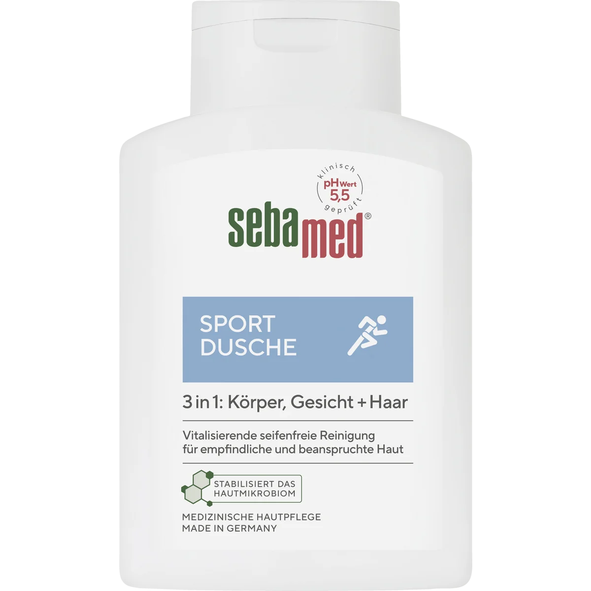 Sebamed Sport Shower Gel 2in1, 200 ml Sebamed Sport Shower 3-in-1 200 ml pH 5.5 soap-free cleanser for sensitive skin, face and hair