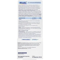Mivolis Lactase 18000 2-Phase, 40 Tablets Mivolis Lactase 18000 Tablets Packaging and Supplement Facts