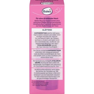 Balea Serum Beauty Expert Peptide, 30 ml Balea Serum Beauty Expert Peptide, 30 ml - Backside