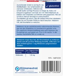 Doppelherz Melatonin Intense, 40 Mini-Tablets - Backside