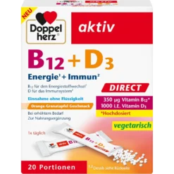 Doppelherz Vitamin B12 + D3 Direct, 20 Sachets