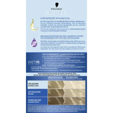 Schwarzkopf Blonde Lightener L101 - Silver Blonde Schwarzkopf Blonde Lightener L101 - Silver Blonde - Backside