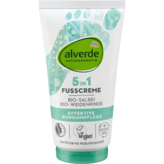 Alverde Foot Cream 5in1 Sage & Willow Bark, 75ml