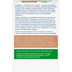 Doppelherz Garlic Mistletoe & Hawthorn, 480 Capsules Doppelherz Garlic Mistletoe & Hawthorn, 480 Capsules - Backside