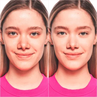 essence Coverstick 10 Matt Naturelle -before and after
