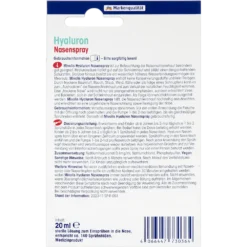 Mivolis Hyaluron Nose Spray, 20ml Mivolis Hyaluron Nose Spray, 20ml - Backside