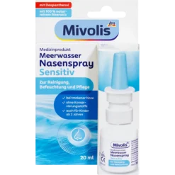 Mivolis Sensitive Sea Water Nasal Spray 20 ml with dexpanthenol for dry nasal passages