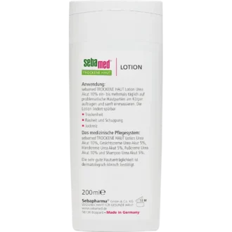 Sebamed Extreme Dry Skin Repair Lotion 10% Urea, 200ml - Bottle - Backside