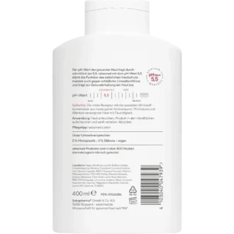200 ml back label with ingredients and usage instructions