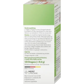 Merz Spezial Hair Active Dragees directions for use and product information
