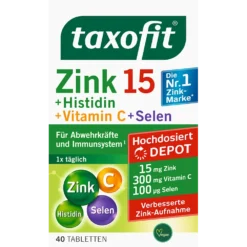 Taxofit Zinc + Histidine + Vitamin C + Selenium, 40 Tablets