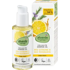 Alverde Cellulite Body Oil Citrus & Rosemary - Front